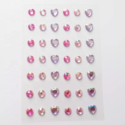 China Various Szie Small Diamond Crystal Stickers For Kids DIY Books and Wall Waterproof+Eco-friendly DIY for sale