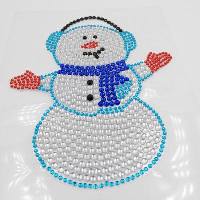 China Waterproof+Eco-friendly Bling Snowman Rhinestone Diamnd Stickers for Christamas for sale