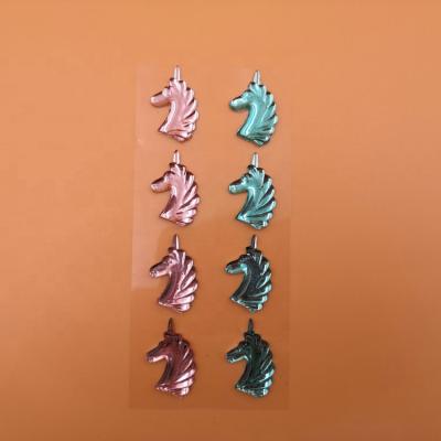 China Beautiful Waterproof+Eco-friendly Horse Shape Decorative Sticker Epoxy Clear Resin Stickers With Custom for sale