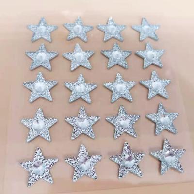 China Wholesale Waterproof+Eco-friendly Stars DIY Decoration Sticker Epoxy Resin Small Silver Stickers for sale