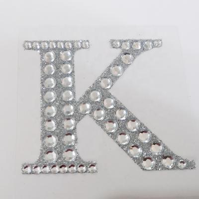 China Waterproof+Eco-friendly Diamond Letter Rhinestone Self Adhesive Stickers for Wedding Cards Glitter Alphabet Letters for sale