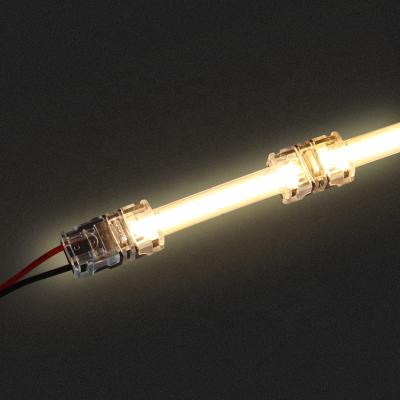 China FPC IP20 8mm Quick Splice Wire Connector Waterproof and Waterproof No Need Solderless Skin COB 2pin Led Strip Connector for sale