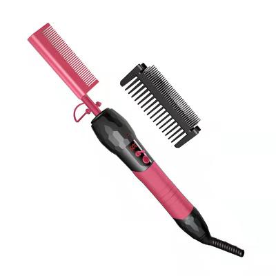 China Wholesale Afro Ceramic Electric Super Hot Pick Electric Straightener Salon Hair Comb for sale