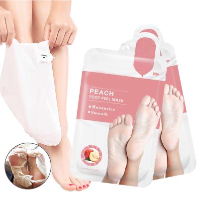 China Private Label Foot Exfoliating Callus Footmask Soft Baby Feet Skin Care Whitening Peeling Lavender Soft Natural Foot Skin Mask for sale