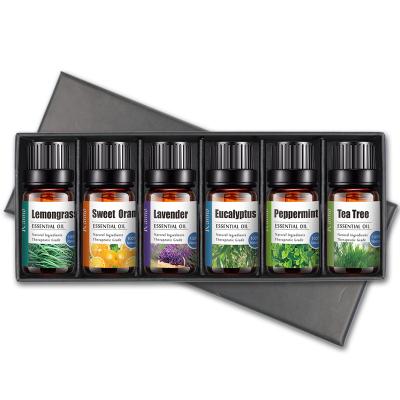 China Peel Revitalizer In Stock Pure Natural Diffuser Gift Set Lavender Peppermint Eucaluptus Tea Tree Aromatherapy Essential Oil Sets for sale