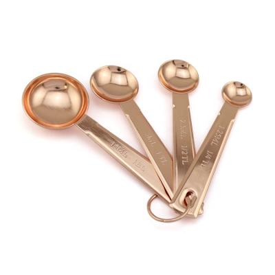 China Sustainable 4 Pcs Stainless Steel Rose Gold Plating Dosers for sale