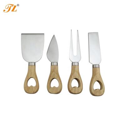 China Sustainable Good Quality Stainless Steel Cheese Knife Set With Wooden Handle for sale