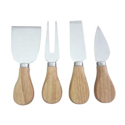 China Sustainable Good Quality 4 Pcs Cheese Knife Set With Bamboo Handle for sale