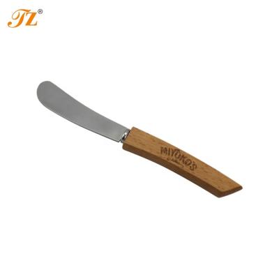 China Viable Factory Sale Stainless Steel Hot Butter Knife With Wooden Handle for sale