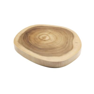 China Sustainable Factory Made Round Shaped Acacia Wood Cutting Slabs Cutting Board for sale