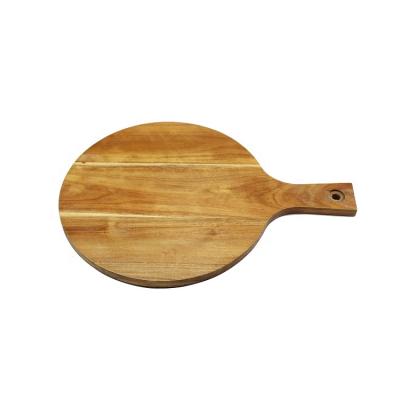 China Factory Supply Sustainable Wooden Pizza Serving Board Cheese Cutting Board With Handle for sale