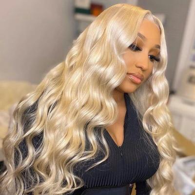 China Full lace wig 100% lace wig fake scalp cambodian cheap transparent hair addictive hd 180 straight blonde 613 inch densiti 40 for sale