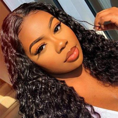 China Addictive deep wave most sold glueless loose curly deep virgin hair 360 10a 4*4 full wave lace front wigs 100% hd lace frontal wig for sale