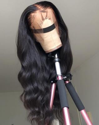 China Addictive Closure Brazilian Swiss Lace Front Wigs 4x4 Lace Front Wigs 100% Long Body Wave Wig Hair Sew Machine for sale