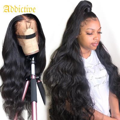 China 100% Addictive Body Wave Brazilian Cosplay Wigs 1b# Unprocessed Hair Mix Weaves And Wigs Pre-Plucked Body Wave 4x4 Closure Wigss for sale