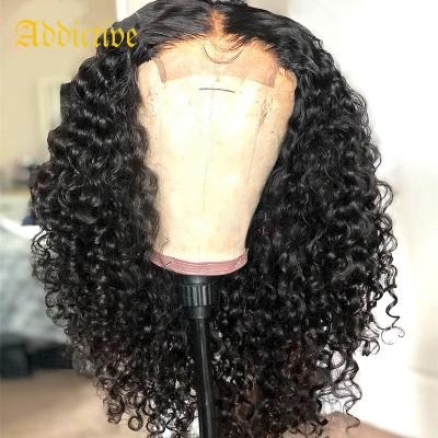 China Addictive Afro Curly Hair Glueless Wave Short Bob Wig Bob Curly Wig For Color Women 4*4 Lead Wig for sale