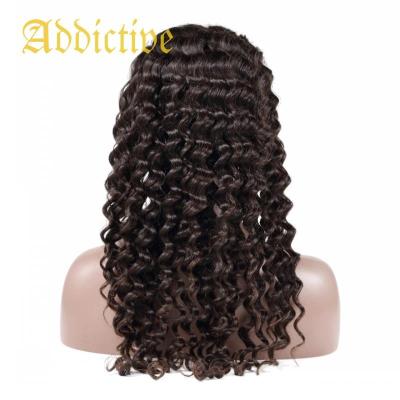 China Wholesale Price Addictive Fast Shipping Hot Selling 100% Deep Wave 360 ​​Hair Lace Frontal Affordable Hair Wigs Deep Wave for sale