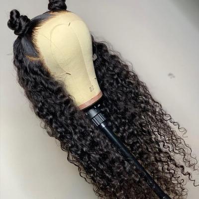 China Wholesale Natural Preplucked Frontal Wig Addicting Virgin Hair Deep Curly Lace Frontal Wigs 360 Curly Hairline Body Wave Hairline Lace Front Wigs for sale