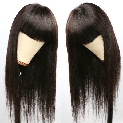 China Addictive Lace Front Human Hair Wigs With 4X4 Closure Silky Straight Wave For Women Brazilian Black Hair Straight With Baby Short Headband 30 Inches Long for sale