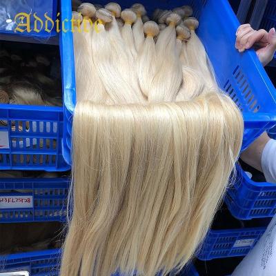 China High Quality 10A Grade Cuticle Bulk ADDICTIVE Blonde Body Wave Hair 613 Aligned Straight Virgin Hair Bundle Extension for sale