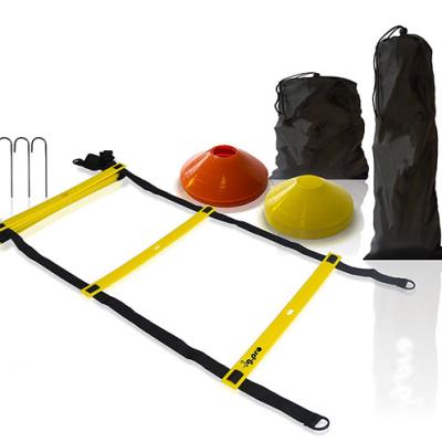 China Training Speed ​​Agility Football Training Equipment Fast Flat Rang Ladder And Cones With Carry Bag for sale