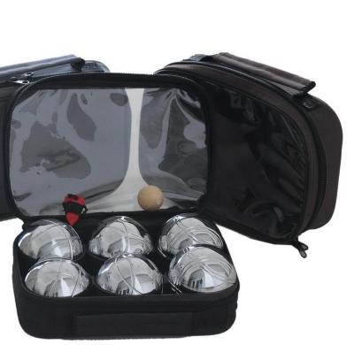 China mental chrome plated metal balls and steel petanque boules set for sale