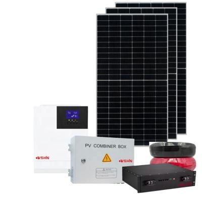 China Full Set Outdoor Kit 5KW 10KW Off Grid System Solar Power Home with Inverter and Battery, Mounting Bracket for sale