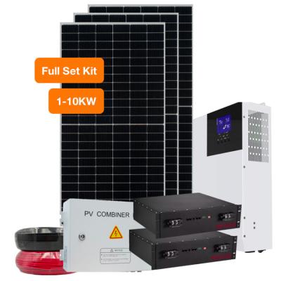 China Outdoor Off-Grid Solar Complete Hybrid Energy Storage System Frames Ground Rack 3KW, 4KW, 5KW, 6KW, 7KW, 8KW, 10KW for sale