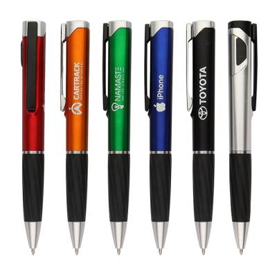 China High quality wholesale promotional pen light logo pen customs lead the logo ballpoint pen with led light up laser logo for sale