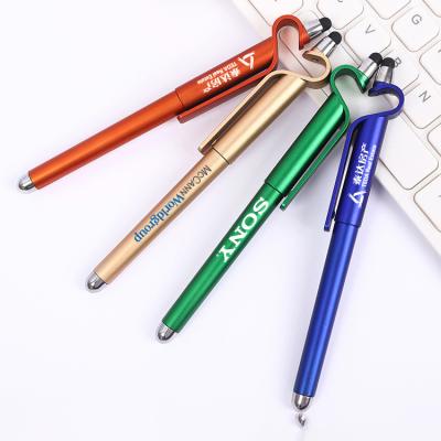 China Wholesale 2pc promotional pen stylus touch pen phone holder ballpoint pen make heart shape ballpoint pen for promotion for sale