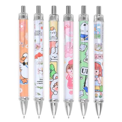 China office & School pen; Promotion Paper Rolling Ballpoint Pen White Picture Roll Body Customized DIY Pen Body Pen for sale