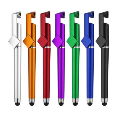 China Wholesale Factory Price Normal Stylus Pen QR Code Printing Supported Gel Ink Pen With Phone Holder Function for sale