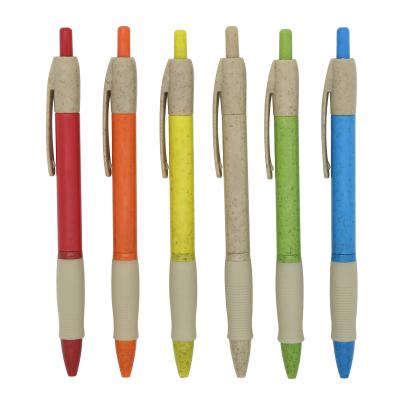 China Promotional Factory Price Pen Eco-Friendly Recyclable Straw Pen Wheat Ballpoint Pen Promotional Ballpoint Pen With Custom Logo for sale