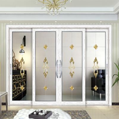 China Cheap Modern Aluminum Contemporary Interior White Color Aluminum Frame Design Thermal Insulation Sliding Door Price Glass Sliding Doors for sale