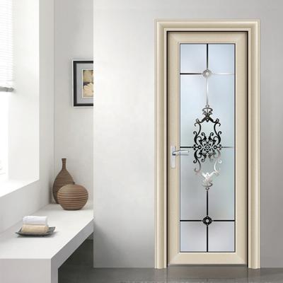 China China Foshan factory apartment bathroom modern waterproof interior aluminum tempered glass public toilet french single doors for sale for sale