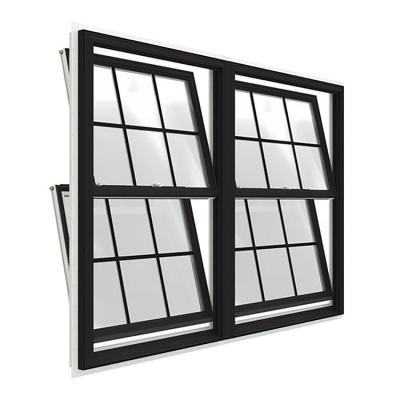 China Magnetic Modern Villa Project Self-Catering Home Aluminum Vertical Screen Lift Through Sliding Glass Double Hung Sash Window for sale