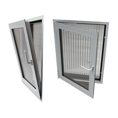 China Modern Aluminum Hotel Magnetic Villa Office Screen Tilt And Turn Window System Design Aluminum Glass Windows for sale