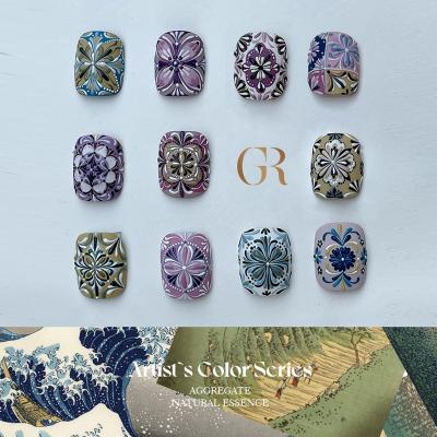 China Various Color And Long Time Lasting Gulauri Artist Series Hot Selling 3D UV Gel Polish Emboss Gel Nail Painting Micro-embossing for sale