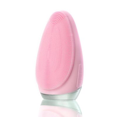 China 2022 New Products DEEP CLEANING Electric Waterproof Face Sweep Facial Cleaning Brush Device Silicone Exfoliating Facial Cleansing Brush for sale