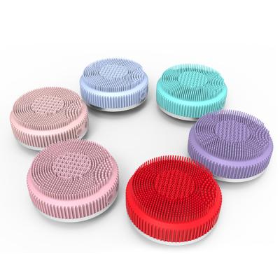 China Popular Customized DEEP CLEANING Electric Sonic Silicone Brush Waterproof Facial Cleansing Brush Skin Care And Tool For Home Use for sale