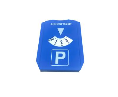 China Blue Time Accessory Display ABS Car Clock Car Parking Disc Timer With Snow Scraper Window Squeegee for sale