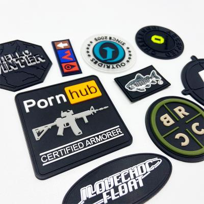 China 3D Designer Custom Logo 3D PVC Patches Rubber Sew On Patch For Clothes for sale