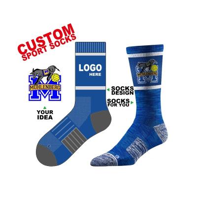 China Breathable Custom Logo Crew Socks No Minimum Custom Mens Crew Socks Cotton Crew white Socks for sale