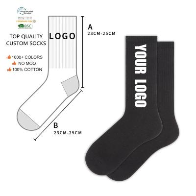 China Anti-Foul Wholesale High Quality Cotton Fashion Athletic Sport Crew Socks Custom Logo Pattern Design Mens Football Socks for sale