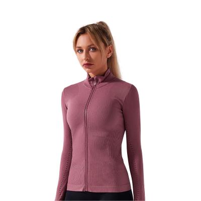 China Breathable Womens Full Zip Running Top Yoga Jacket Set Athletic Running Jackets for sale