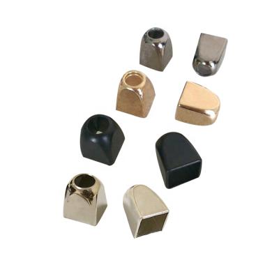 China Nickel Free Metal Zinc Alloy Bell Stoppers Square Rope Finishes Lock Nickel, Matte Black, Black Nickel Light Gold for sale