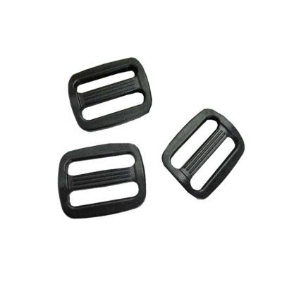 China Wholesale Price User Friendly Regular Black Plastic Adjustable Buckle Tri Slider Buckle For Backpack Band for sale