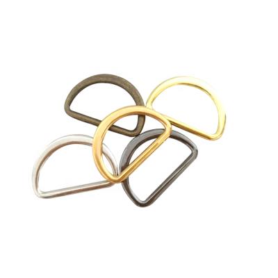 China Wholesale 20mm Color Metal Alloy D Ring Adjustable Buckles For Bag Webbing Flat Strap Plating for sale