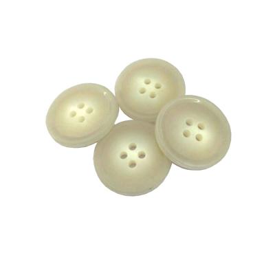 China Wholesale 25mm Plastic Resin Nickel Free Sewing Buttons 4 Hole Colors White Coat Buttons for sale