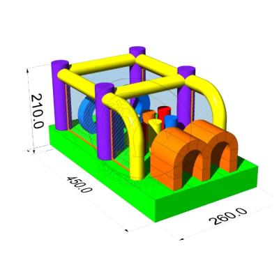 China Colorful PVC Inflatable Castles Mini Bouncer Bouncy Obstacle Course for sale